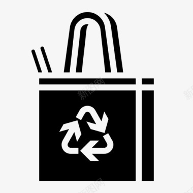 环保袋环保购物图标图标