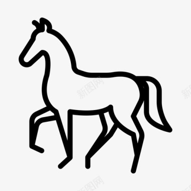 马骑马1直线图标图标