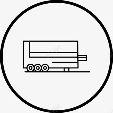 停放的卡车货物道路图标图标