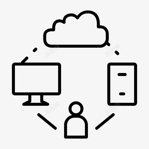 云系统计算机数据图标svg_新图网 https://ixintu.com 数据 服务器 系统 计算机