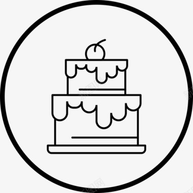 生日快乐蛋糕周年纪念蜡烛图标图标