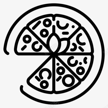 披萨纯素食品3直系图标图标