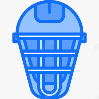 头盔棒球52蓝色图标图标