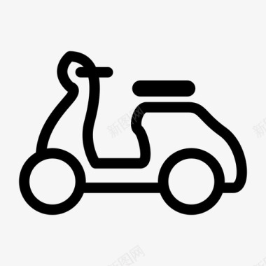 滑板车摩托车运输工具图标图标