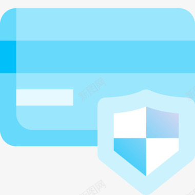 信用卡网络安全35蓝色图标图标