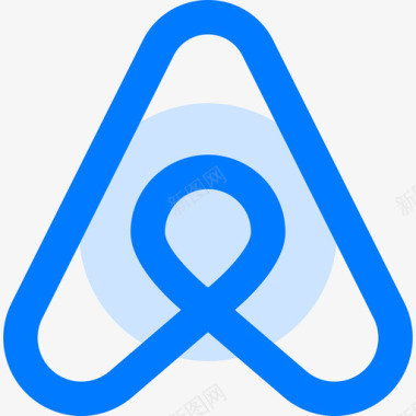 Airbnb徽标8蓝色图标图标