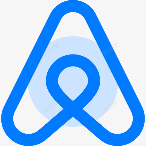 Airbnb徽标8蓝色图标svg_新图网 https://ixintu.com 徽标 蓝色