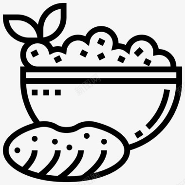 土豆泥烹饪饭菜图标图标