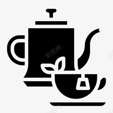 茶咖啡热的图标图标