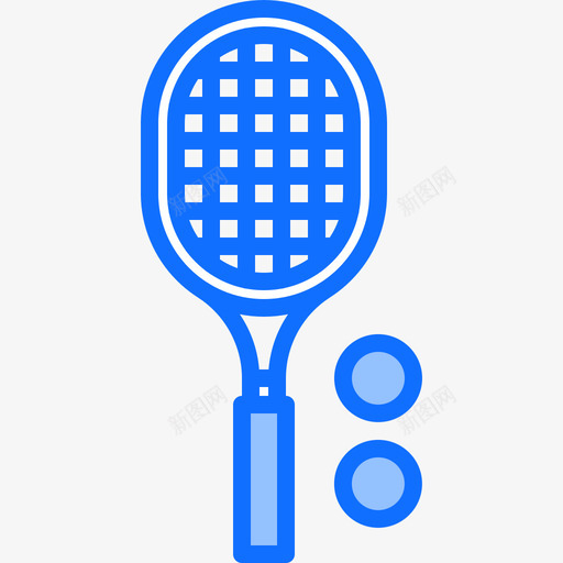 球拍网球11蓝色图标svg_新图网 https://ixintu.com 球拍 网球 蓝色