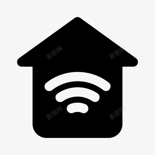 家庭wifi家庭互联网智能家庭图标svg_新图网 https://ixintu.com wifi 互联网 填充 家庭 接口 无线 智能