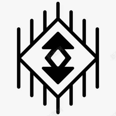 阿兹特克古代符号部落图标图标