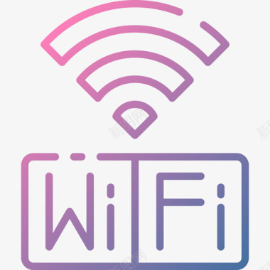 Wifi餐厅132梯度图标图标