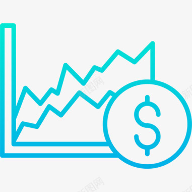 折线图业务353梯度图标图标