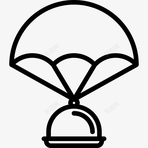 降落伞食物输送49直线型图标svg_新图网 https://ixintu.com 直线 线型 输送 降落伞 食物