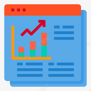 报告数字营销161扁平图标图标
