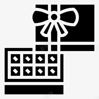 礼物盒子巧克力图标图标