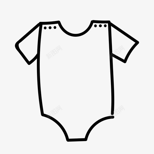 连体衣婴儿服装婴儿淋浴图标svg_新图网 https://ixintu.com 婴儿 手绘 新生儿 服装 淋浴 连体衣