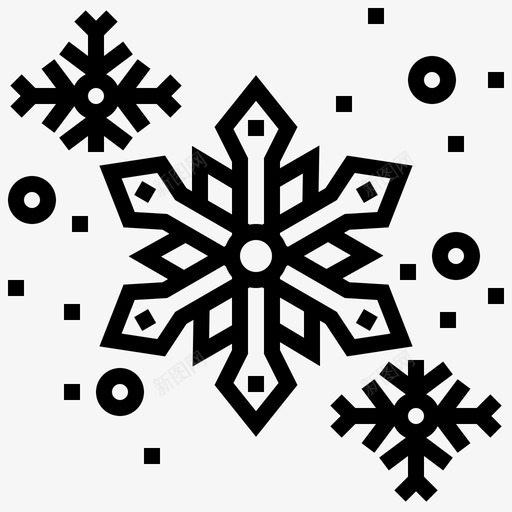 雪花圣诞节装饰图标svg_新图网 https://ixintu.com 冬季 圣诞节 装饰 雪花