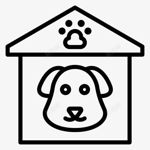 动物收容所公共服务2直系图标svg_新图网 https://ixintu.com 公共服务 动物 收容所 直系