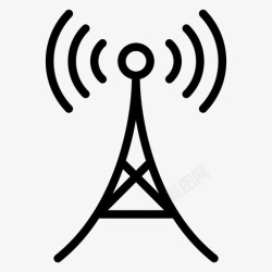 提供WIFI电话服务提供商手机塔网络图标高清图片