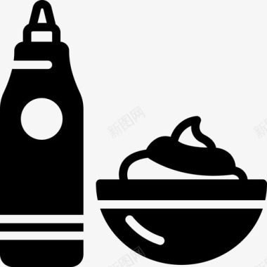 酱汁碗肉汁图标图标
