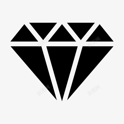 钻石宝石房地产图标svg_新图网 https://ixintu.com 宝石 房地产 流线 物流 石头 红宝石 钻石 雕文