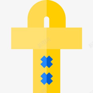 十字架埃及55扁平图标图标