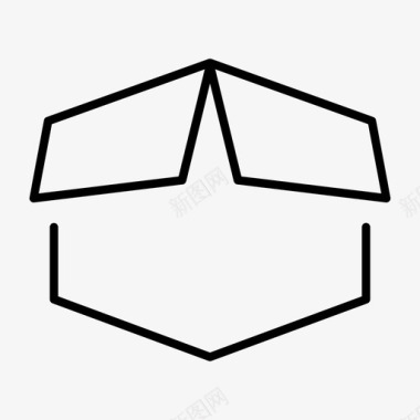 开箱立方体包装图标图标