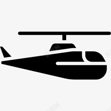 直升机运输140实心图标图标