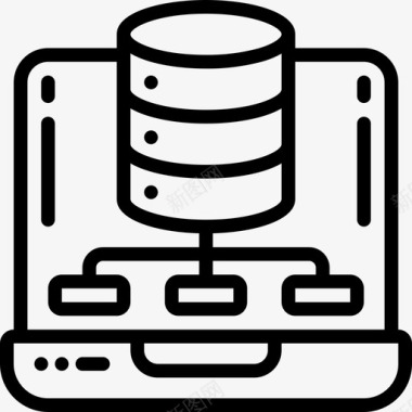 数据库数据库管理8线性图标图标