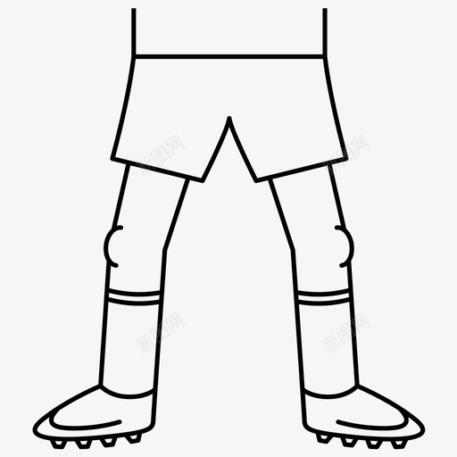 足球运动员的腿靴子短裤图标svg_新图网 https://ixintu.com 短裤 足球 运动员 靴子 鞋钉