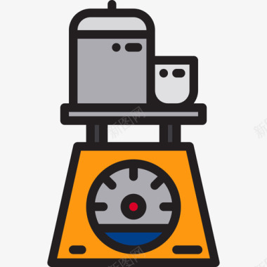 秤厨房65线性颜色图标图标