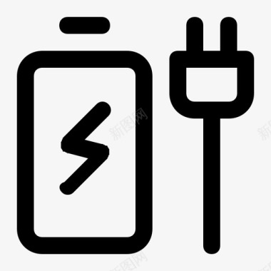 电池电量低充电手机图标图标