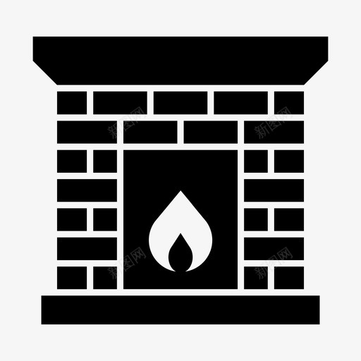 着火的地方烟囱圣诞节图标svg_新图网 https://ixintu.com 冬天 圣诞节 地方 壁炉 烟囱 着火