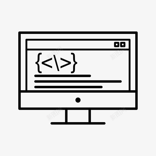 编程代码计算机图标svg_新图网 https://ixintu.com 代码 优化 图标 在线 技术 搜索引擎 线图 编程 计算机