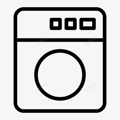 洗衣机家具洗衣房图标svg_新图网 https://ixintu.com 图标 家具 洗衣房 洗衣机 轮廓