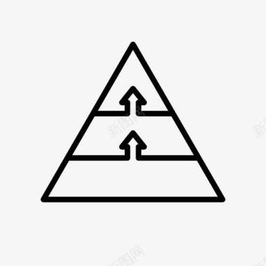 三角形信息图箭头增加图标图标