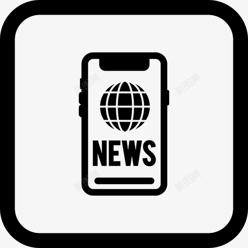 新闻媒体报纸图标svg_新图网 https://ixintu.com 媒体 报纸 新闻 电子商务 社交