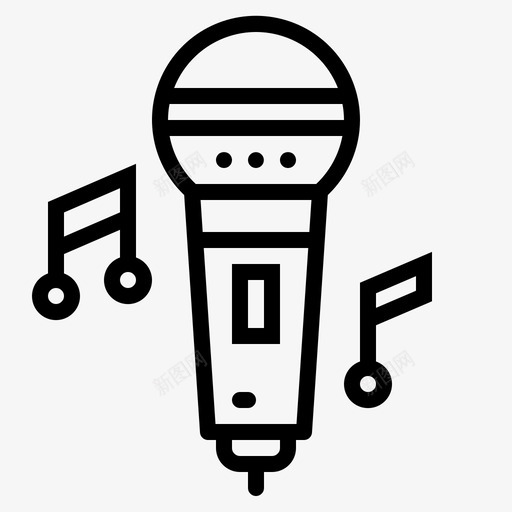 卡拉OK音乐唱歌图标svg_新图网 https://ixintu.com 卡拉 唱歌 大纲 派对 演讲者 音乐