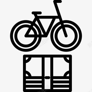投注38号自行车直线型图标图标