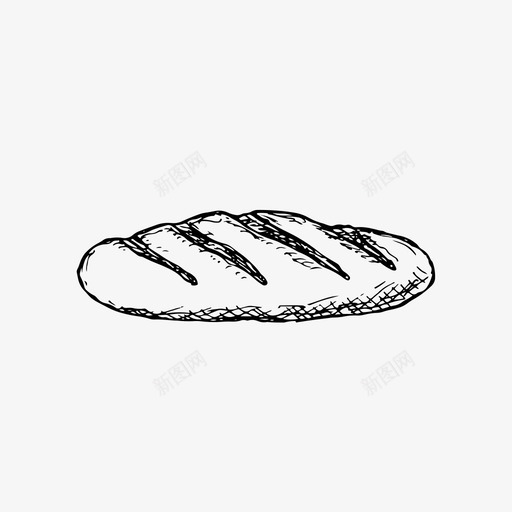面包食物长面包图标svg_新图网 https://ixintu.com 素描 面包 食物