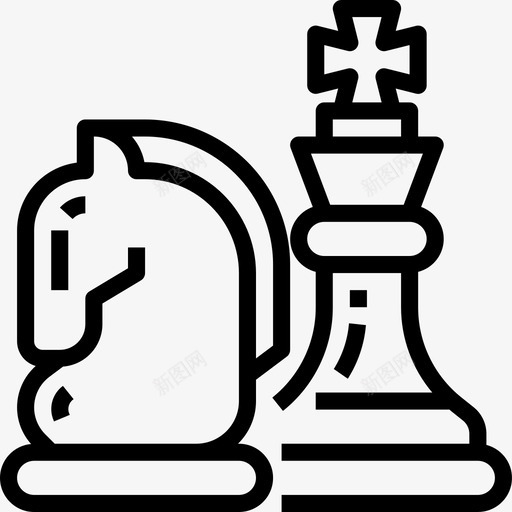 象棋爱好9直线图标svg_新图网 https://ixintu.com 爱好 直线 象棋