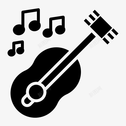 吉他76学校实心图标svg_新图网 https://ixintu.com 吉他 学校 实心
