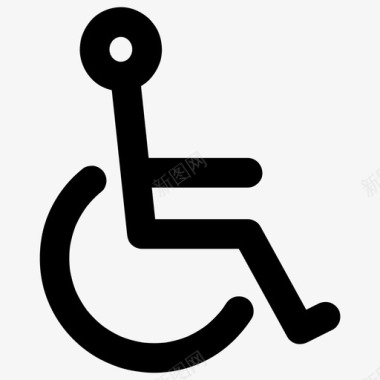 轮椅扶手椅残疾人图标图标