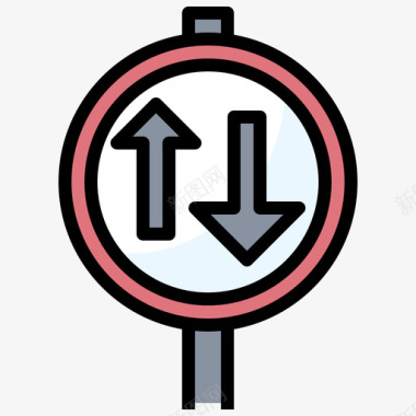 优先交通标志29线形颜色图标图标