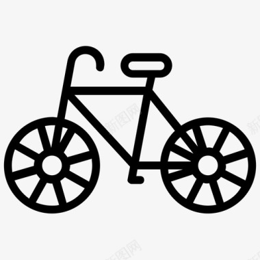 自行车骑自行车划船图标图标