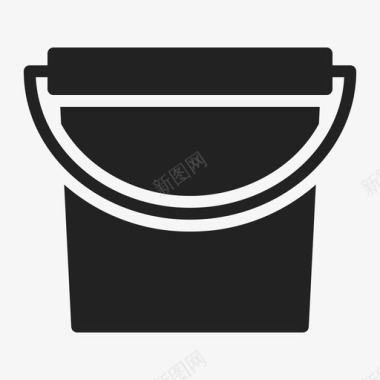 桶清洁家庭图标图标