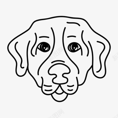 宠物狗肖像食肉动物猎犬图标图标