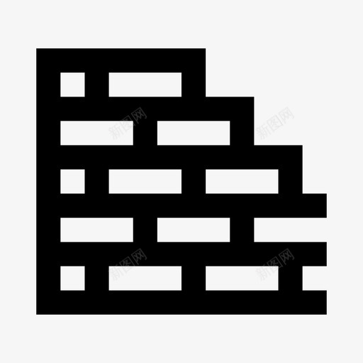砖墙砖块建筑图标svg_新图网 https://ixintu.com 建筑 材料 砖块 砖墙 线路
